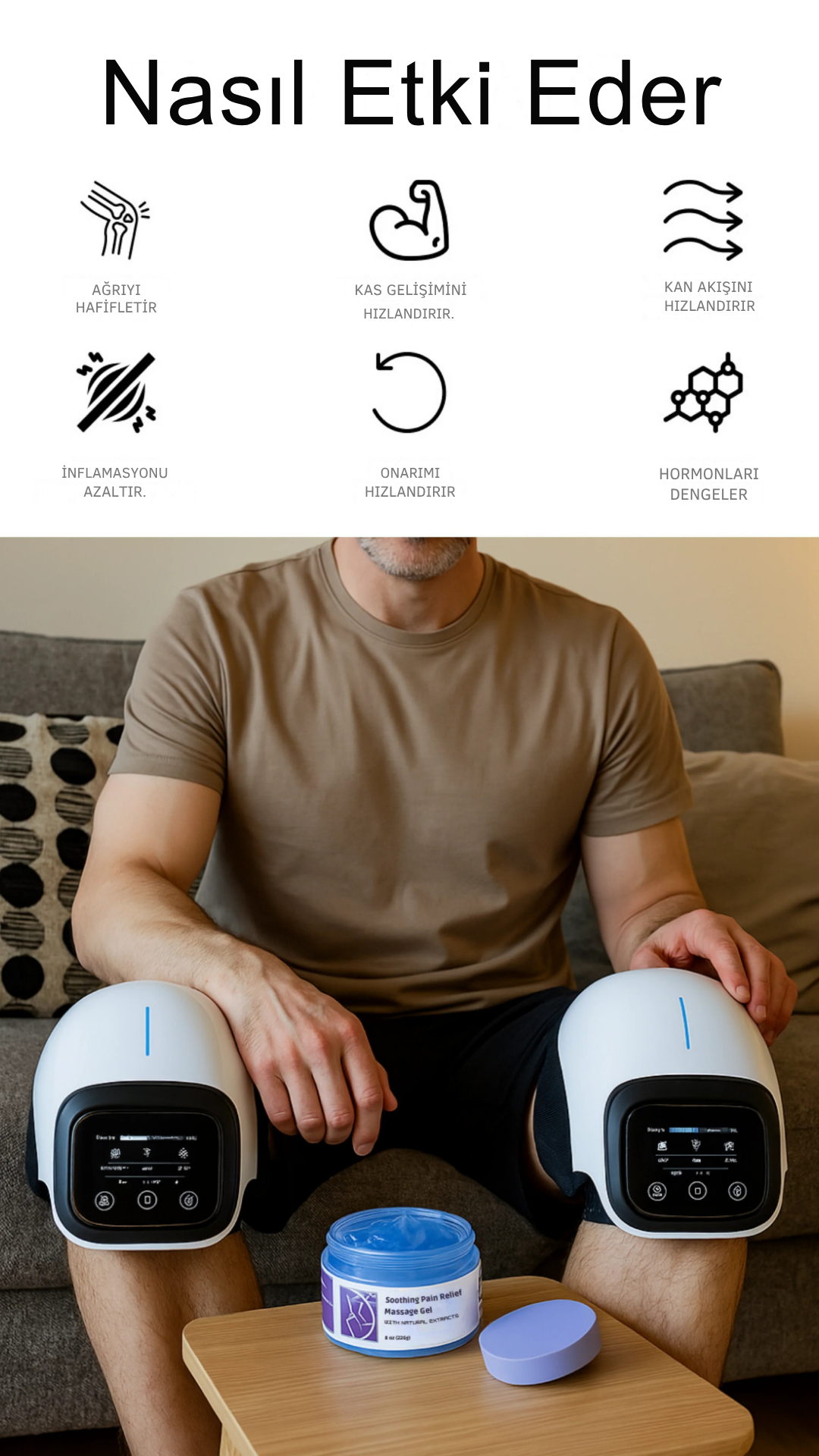 Houfor  2.0 - 4’ü 1 Arada Diz Terapi Cihazı