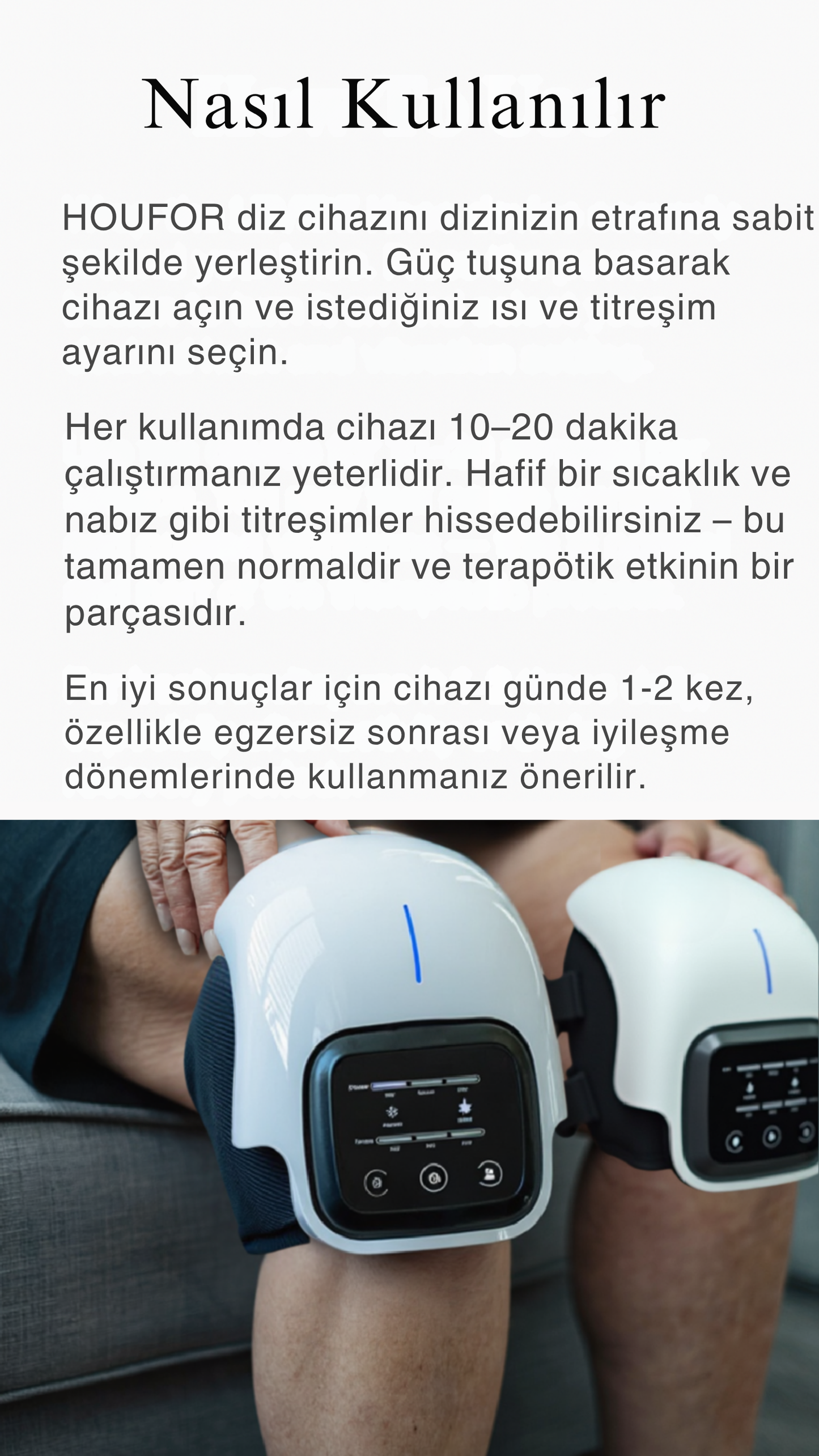 Houfor  2.0 - 4’ü 1 Arada Diz Terapi Cihazı